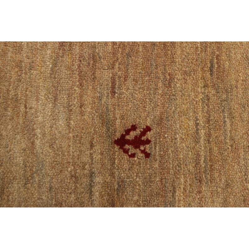 ECARPETGALLERY Hand Loomed Kashkuli Gabbeh Brown Wool Rug - 2'7 x 8'1