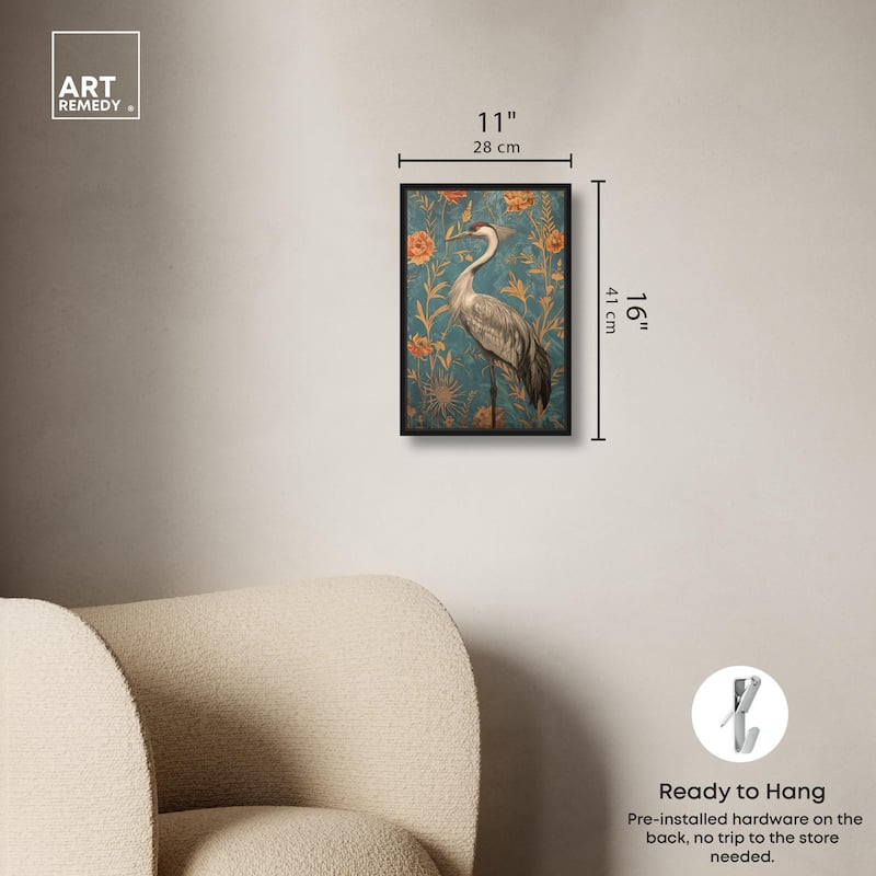 Graceful Grus Gaze Canvas by Art Remedy