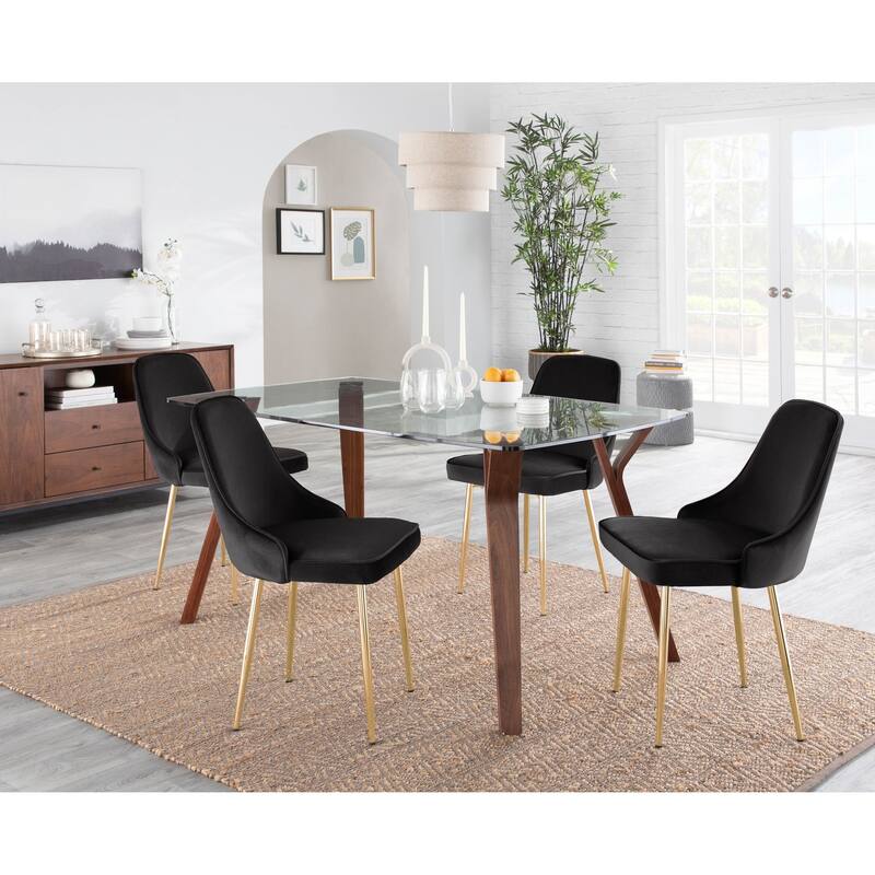 Silver Orchid Naldi Contemporary-Glam Velvet Dining Chair (Set of 2)