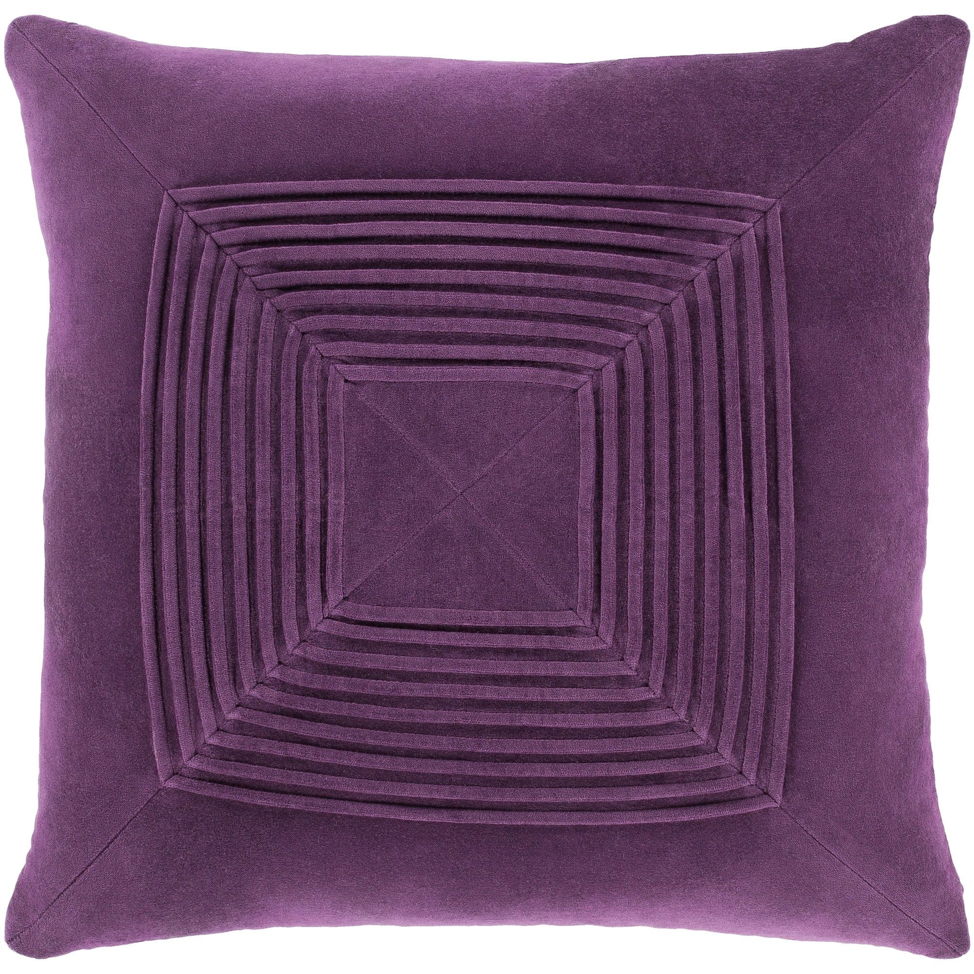 Shop Quadratum Velvet Purple Throw Pillow Cover 22 Inch Overstock 23143431