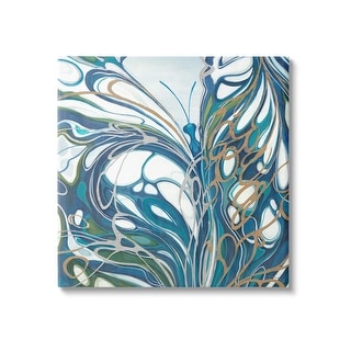 Stupell Blue Abstract Butterfly Canvas Wall Art Design by Liz Jardine ...