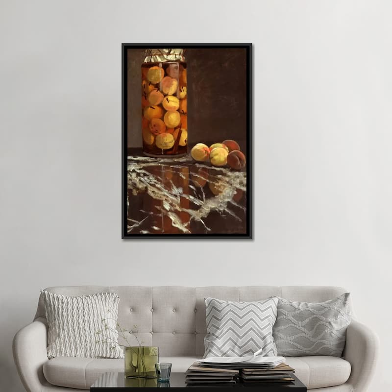 iCanvas "Jar of Peaches (Das Pfirsichglas)" by Claude Monet Framed