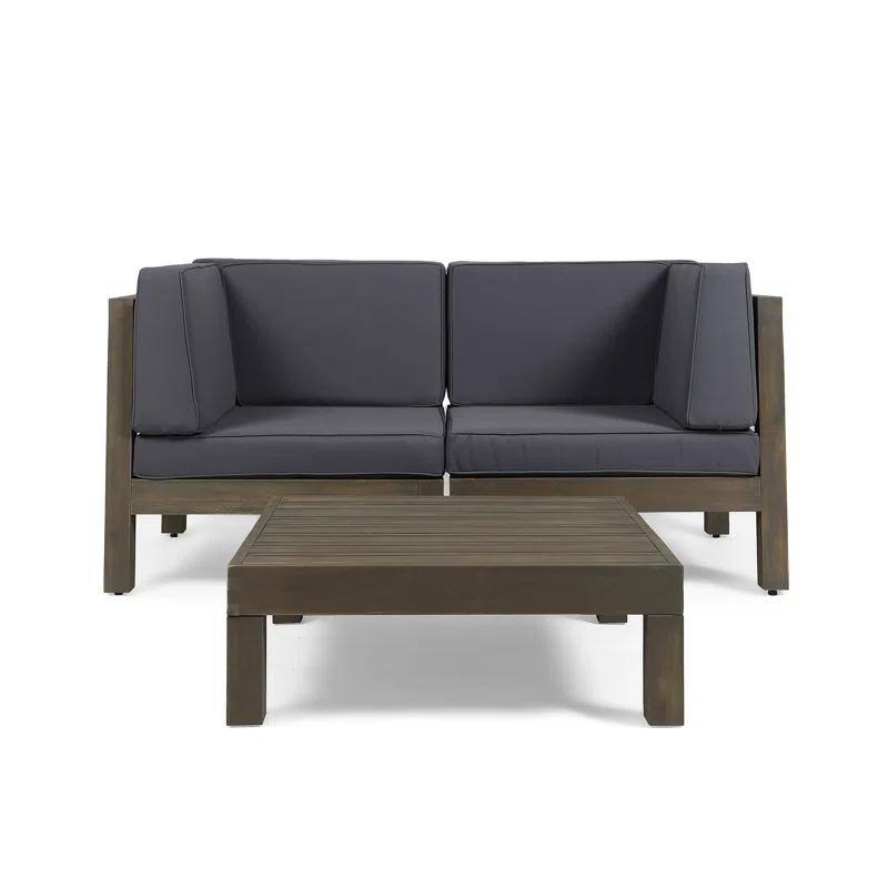 3-Piece Love Seat Set With Coffee Table, Configure the seating components