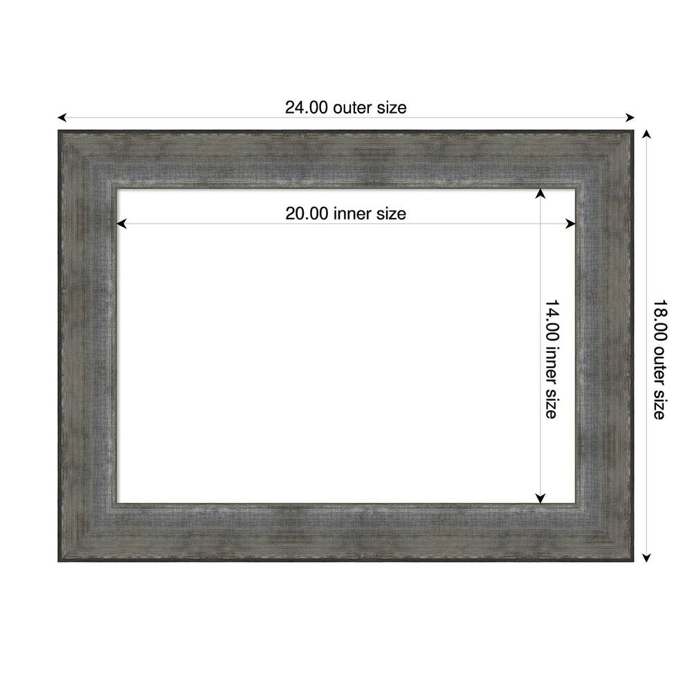 Amanti Art Forged Pewter Framed Dry Erase Magnetic Board