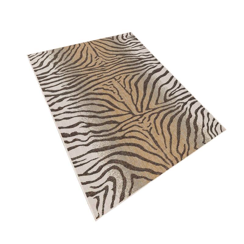 Liora Manne Carmel Zebra Indoor/Outdoor Rug Sand