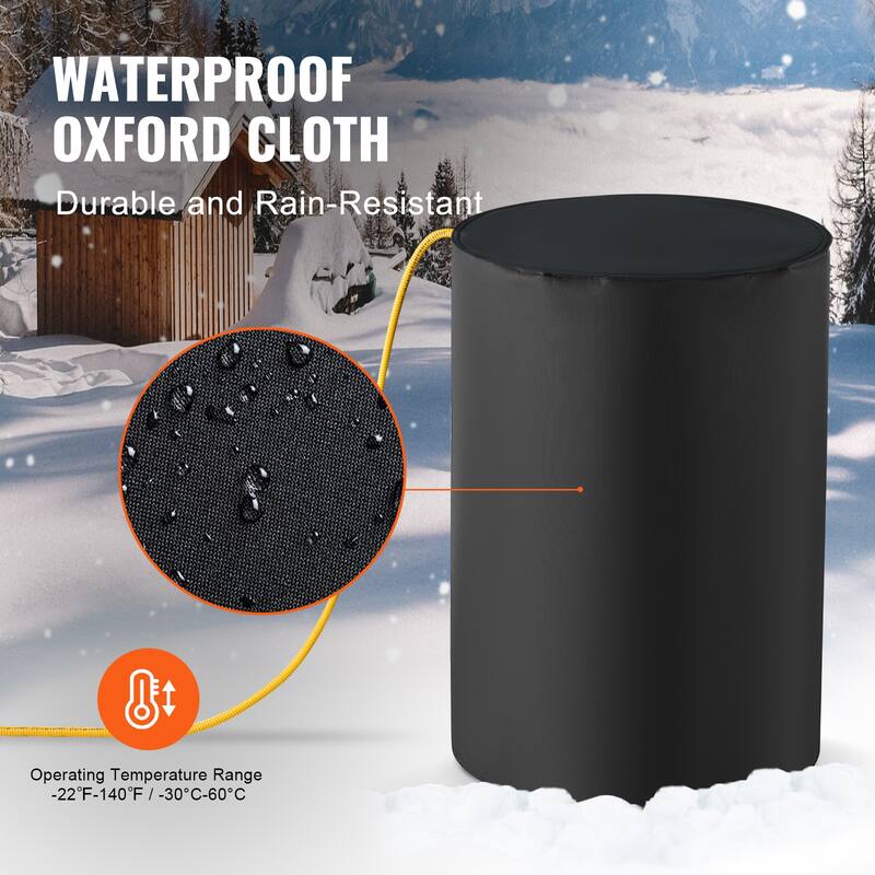Metal Drum Heater, 1300 Watt, Pail Heating Band for 55 Gallon Barrel - 55 Gallon