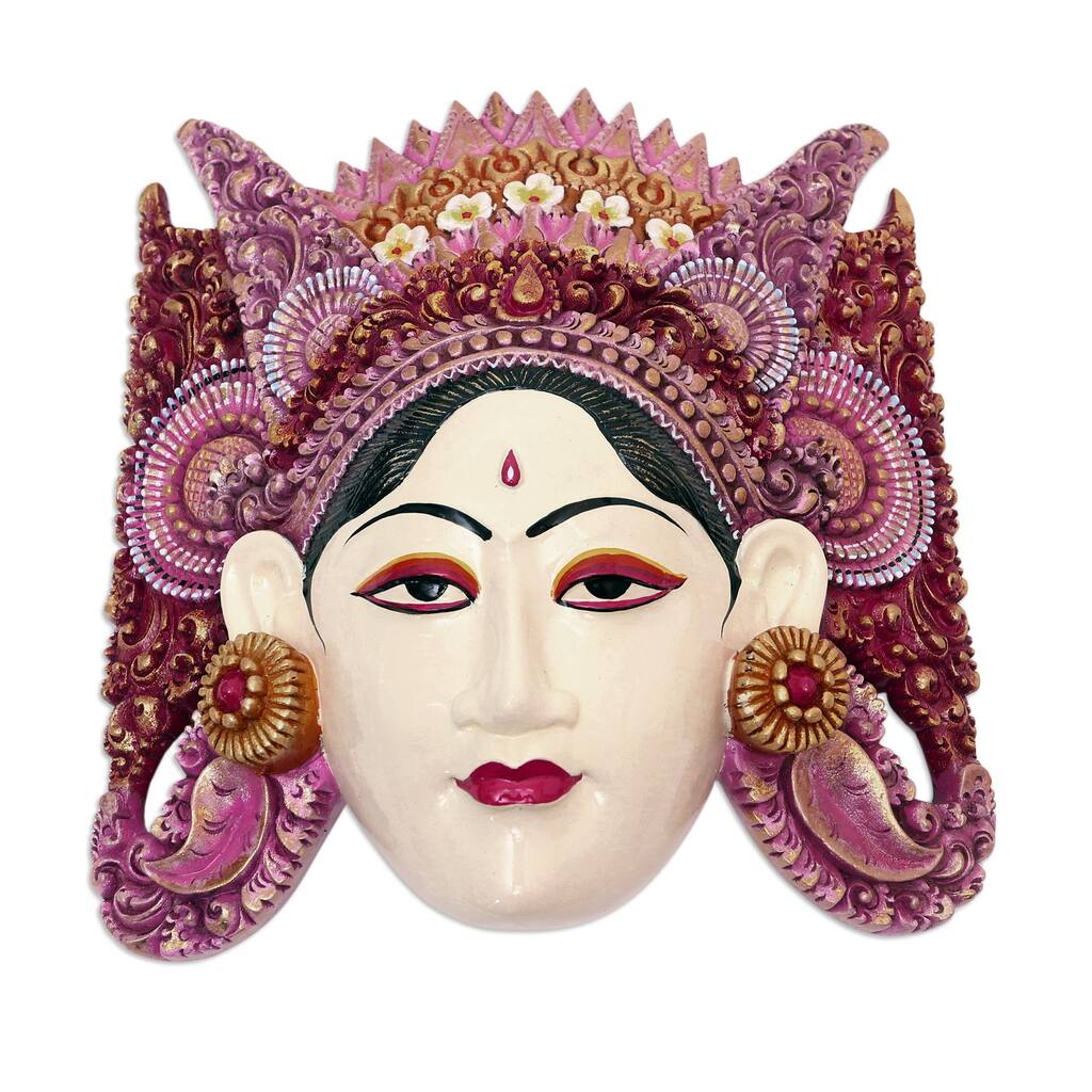 Novica Handmade Traditional Dance Wood Mask