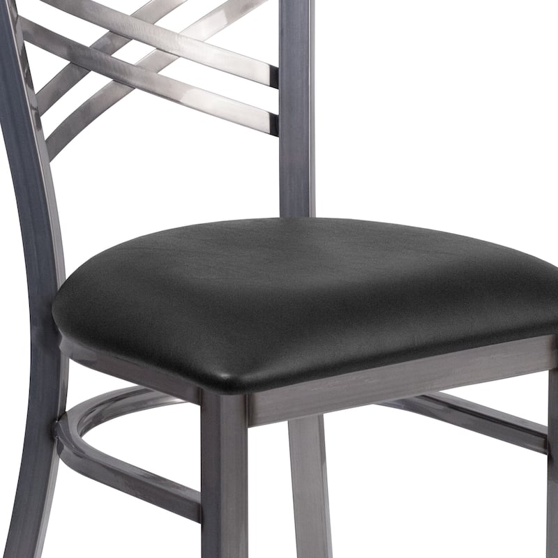 Steel X-back Restaurant Chair - 16.5"W x 17"D x 32.25"H