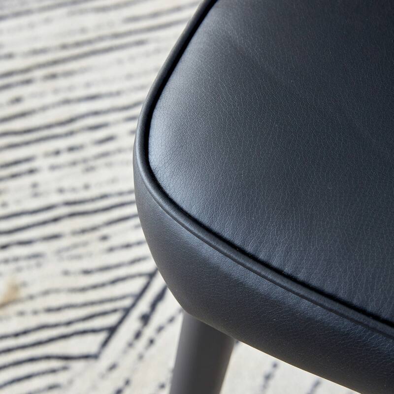 Dining Table Set for 6, Rectangular Dining Room Table Set for 6, Kitchen Table and 6 PU Chairs, 64" Wood Table Set with Textured