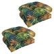 preview thumbnail 21 of 23, 19-inch Rounded Back Indoor/Outdoor Chair Cushions (Set of 4) - 19" x 19" Laperta Monsoon