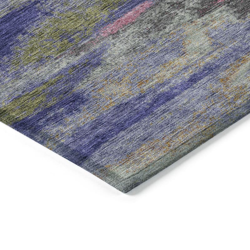 HomeRoots Abstract Transitional Rectangle Outdoor Rug