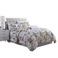 Lyon 6 Piece Floral Queen Comforter Set with Shirring The Urban Port