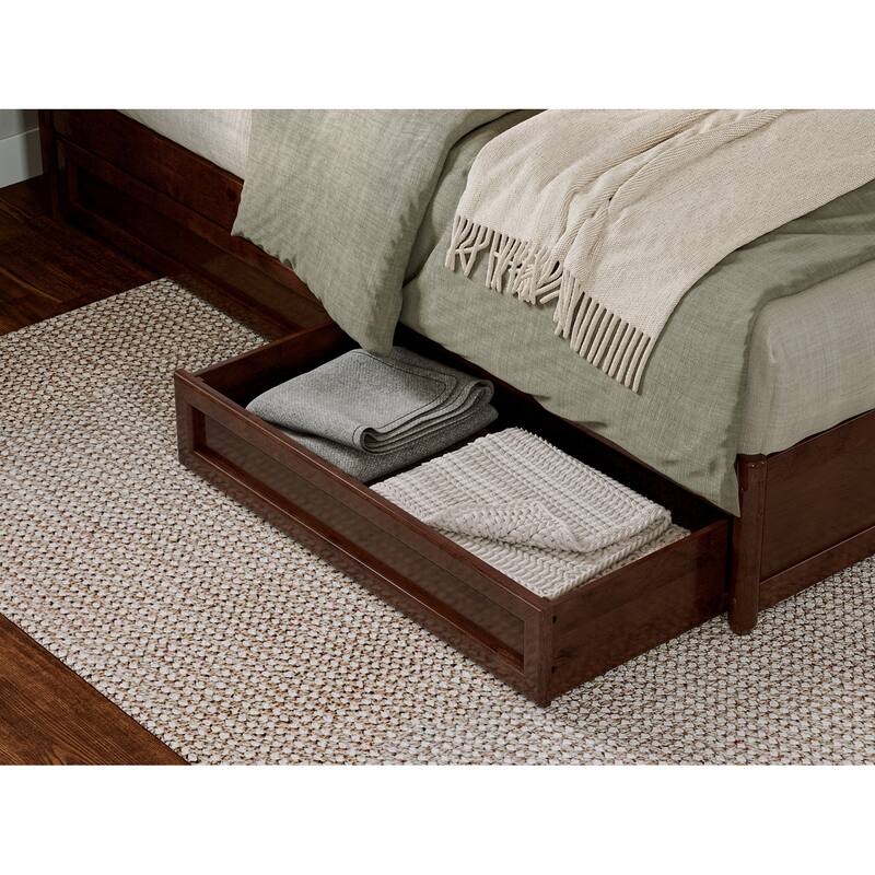 Roslyn Platform Bed with Panel Footboard and Storage Drawers
