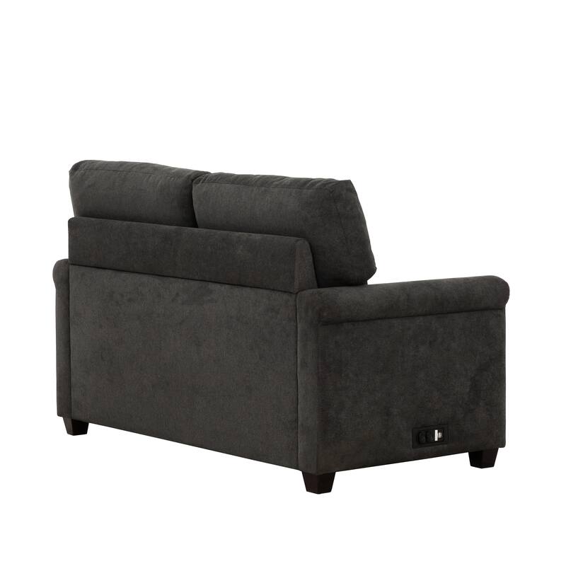 Convertible Twin Sleeper Sofa with USB Ports & Pocket Spring Support - 54" Couch Bed