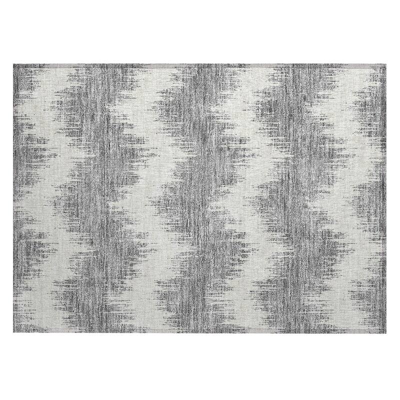 Machine Washable Indoor/ Outdoor Chantille Modern Chevron Rug