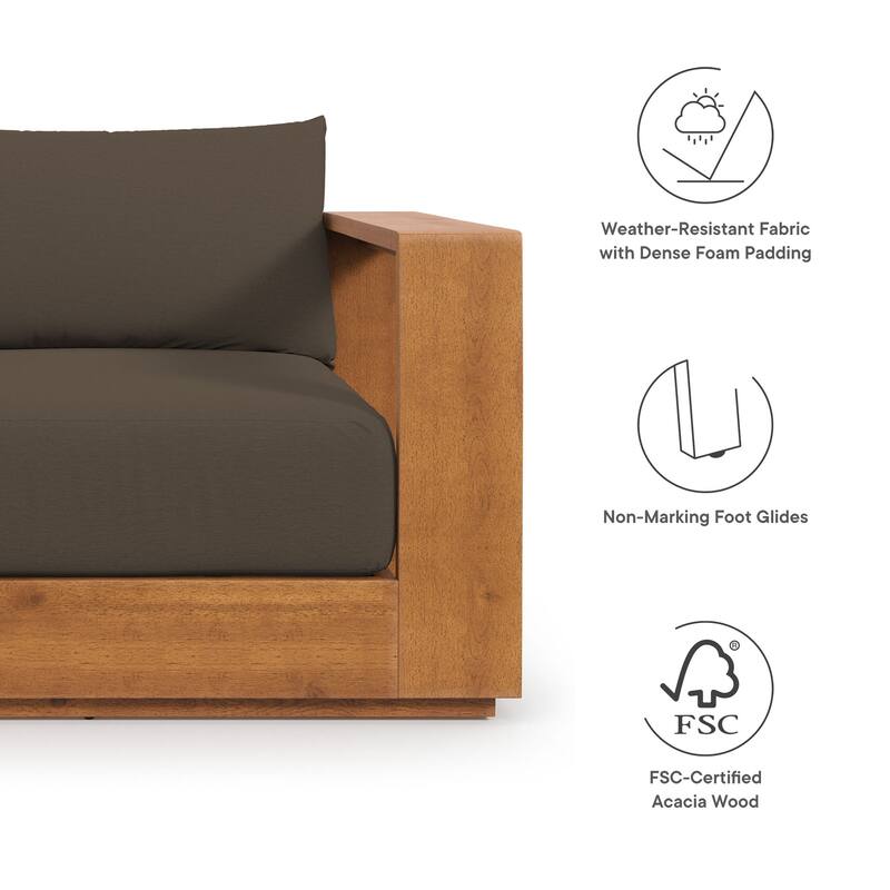 Tahoe 3-Piece Outdoor Patio Acacia Wood Furniture Set