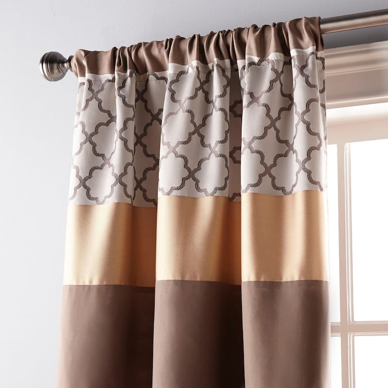 Nanshing Avalon Room Darkening Rod Pocket Curtain Panel Pair - 54 x 84"