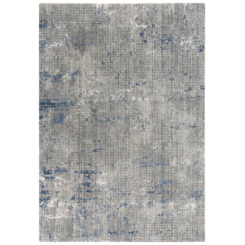 Alora Decor Cara Transitional Gray/Blue Recycled Polyester Area Rug