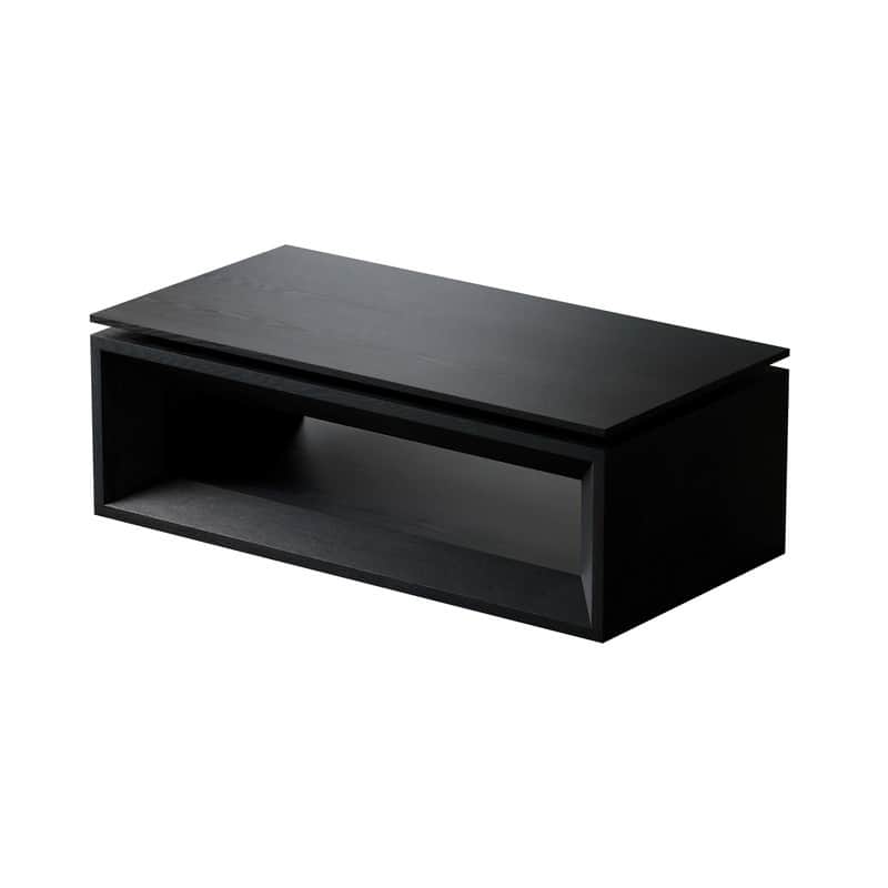 43.3" Lift-Top Coffee Table, Solid Wood Veneer Modern Accent Table with Storage and Adjustable Height