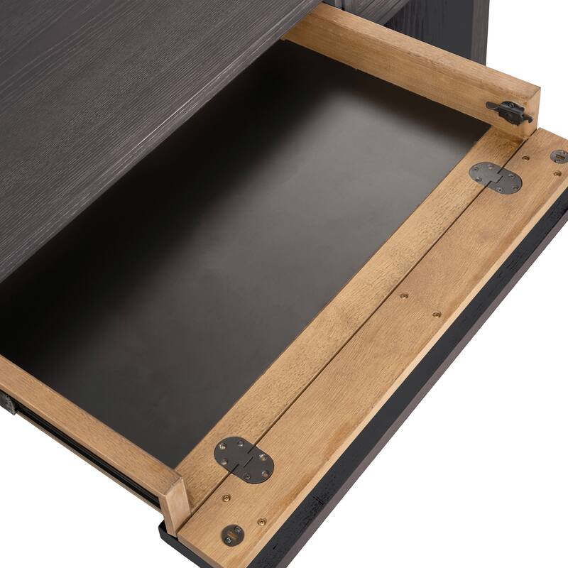 Furniture of America Durem Modern Classic 60" Writing Desk with Drawers and Keyboard Tray