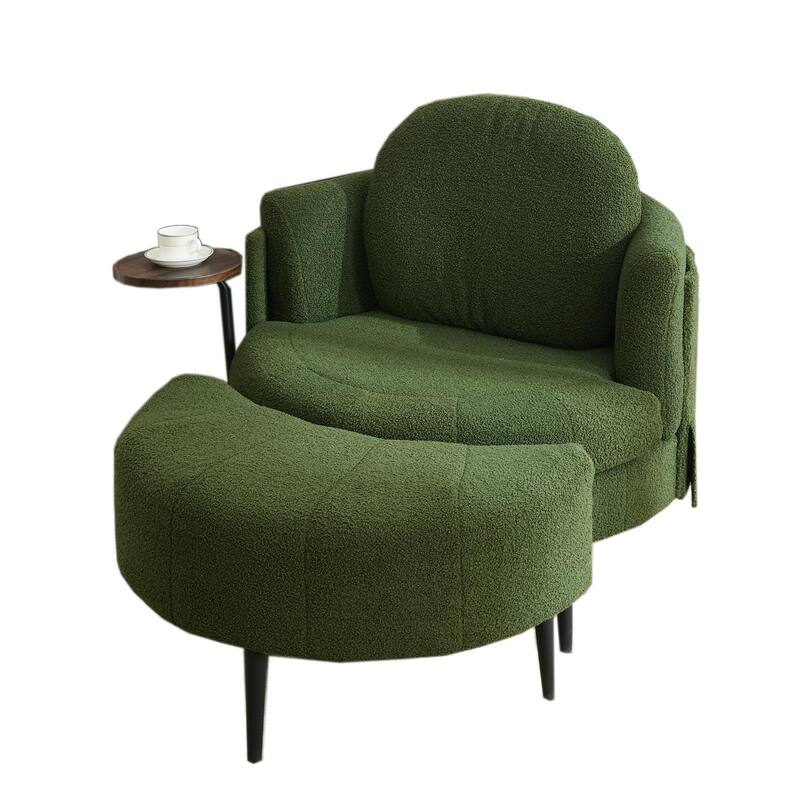 Single Sofa Chair With Footstool
