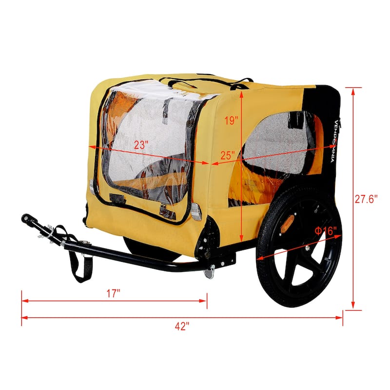 Outdoor Heavy Duty Foldable Utility Pet Stroller Dog Carriers Bicycle