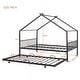 preview thumbnail 13 of 28, Full Size Metal House Bed with Twin Size Trundle