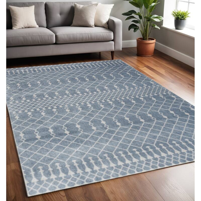 HomeRoots Moroccan Bohemian Rectangle Area Rug - 84.00 in. x 63.00 in. x 0.25 in. - 84.00 in. x 63.00 in.  x 0.25 in.
