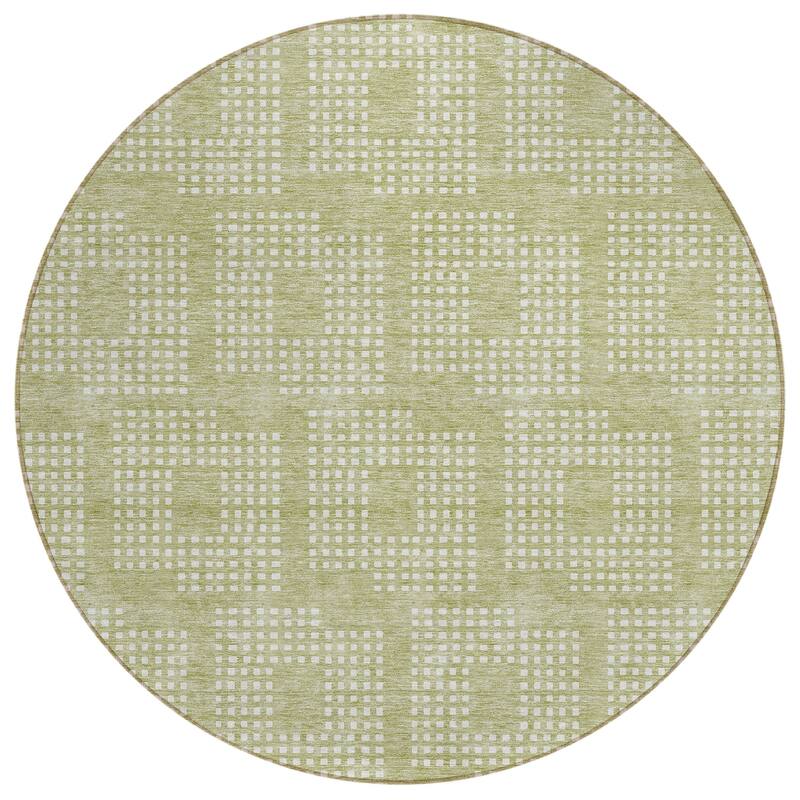 Machine Washable Indoor/ Outdoor Chantille Modern Houndstooth Rug