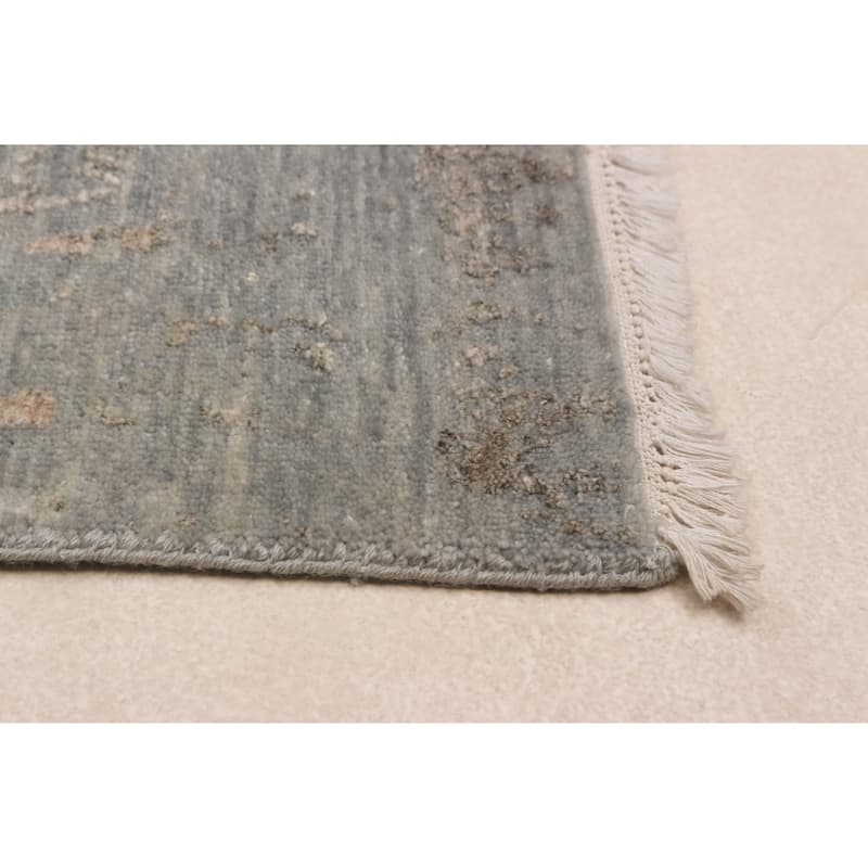 ECARPETGALLERY Hand-knotted Heritage Grey Silk, Wool Rug - 5'6 x 8'0