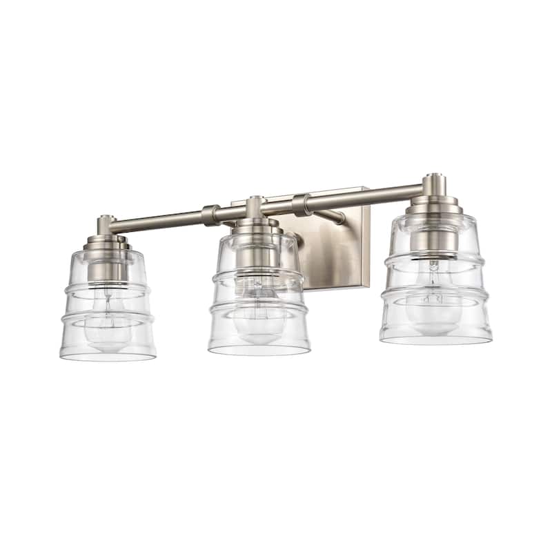 Elk Home Pulsate Satin Nickel With Clear Glass Vanity Light