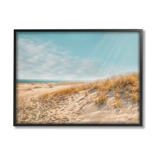 Stupell Sandy Ocean Beach Sun Rays Framed Giclee Art by Brooke T. Ryan ...