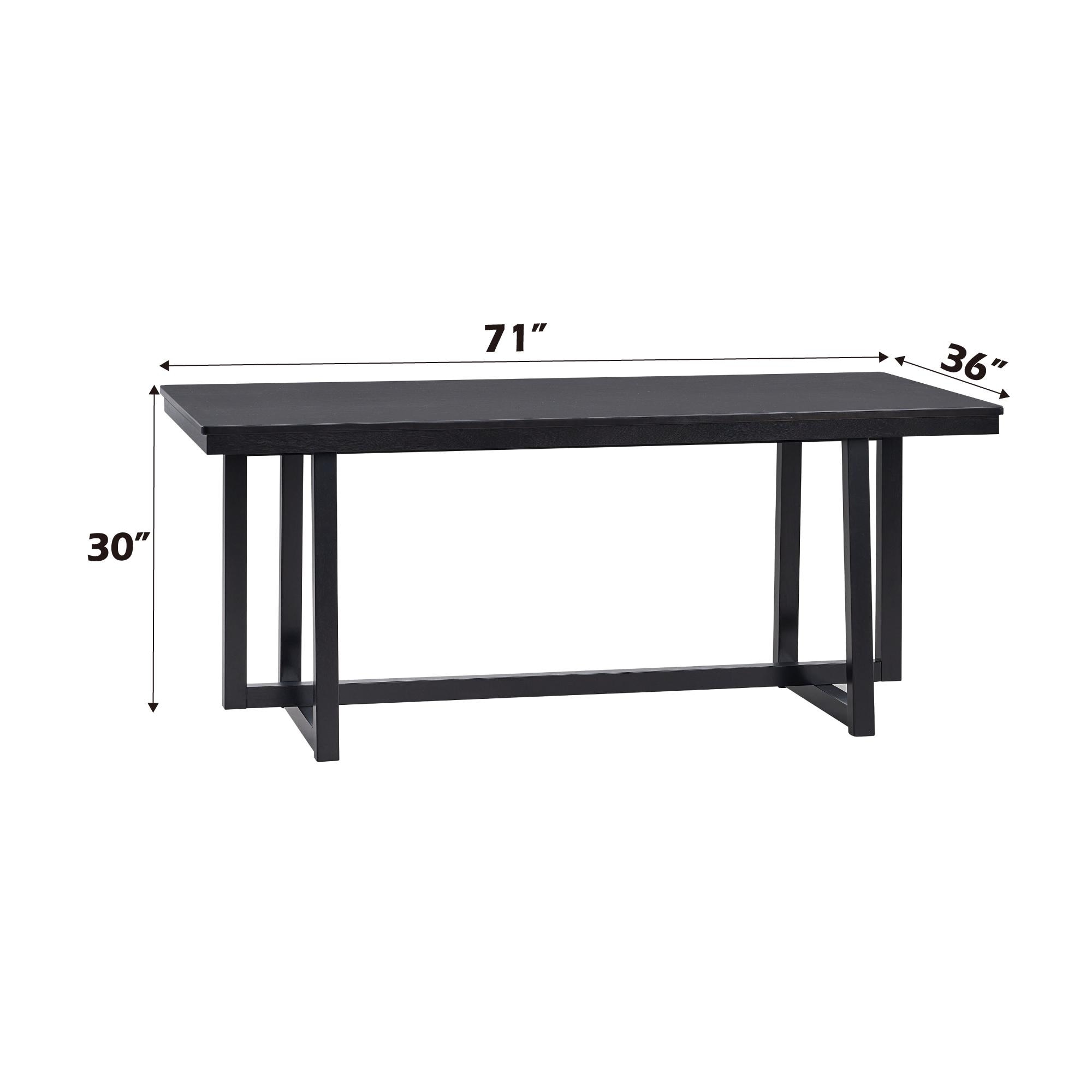 Black Finish Dining Table