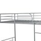 preview thumbnail 3 of 16, Contemporary Twin-Over-Twin Metal Bunk Bed With Trundle,Can be Divided into two beds,No Box Spring needed