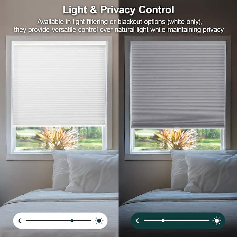 Chicology Cordless Light Filtering Cellular Shade Insulated Honeycomb