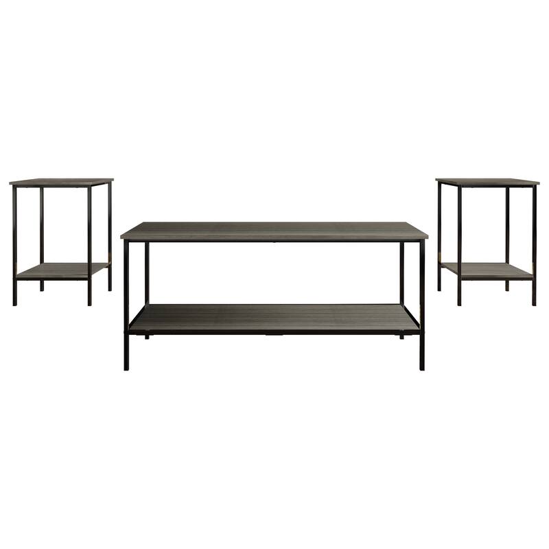 CraftPorch Simple 3- Pieces Coffee Table Set - Grey - 7'6" x 10'9" - Wood