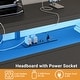 preview thumbnail 75 of 82, Headboards with Storage Shelves, Head Board with Power Outlet and LED Light for Bed Frame