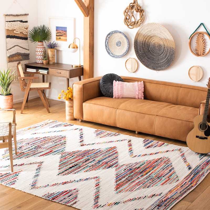 SAFAVIEH, Handmade Flatweave Montauk Oushak Boho Rug