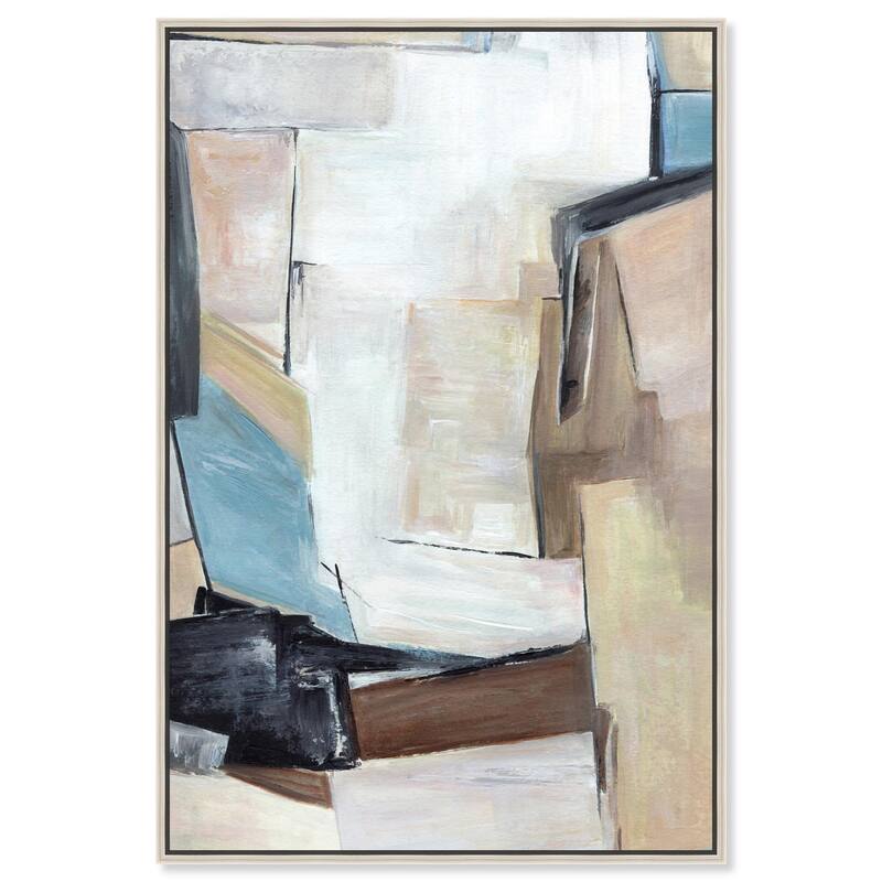 Joy Filled Shapes Canvas by Art Remedy - Silver - 24" x 36"