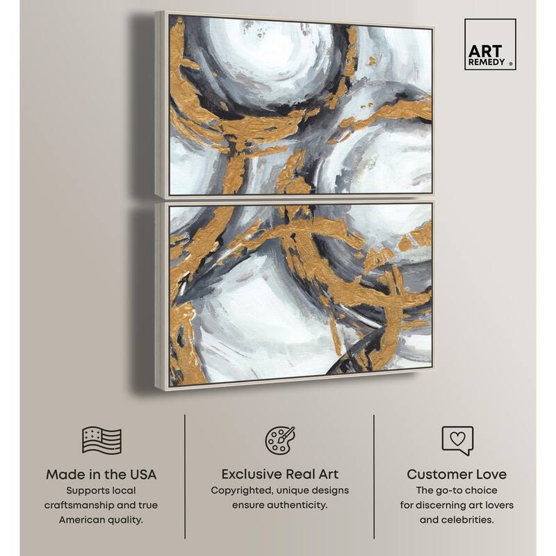 Love Circles Canvas Set of 2 by Art Remedy
