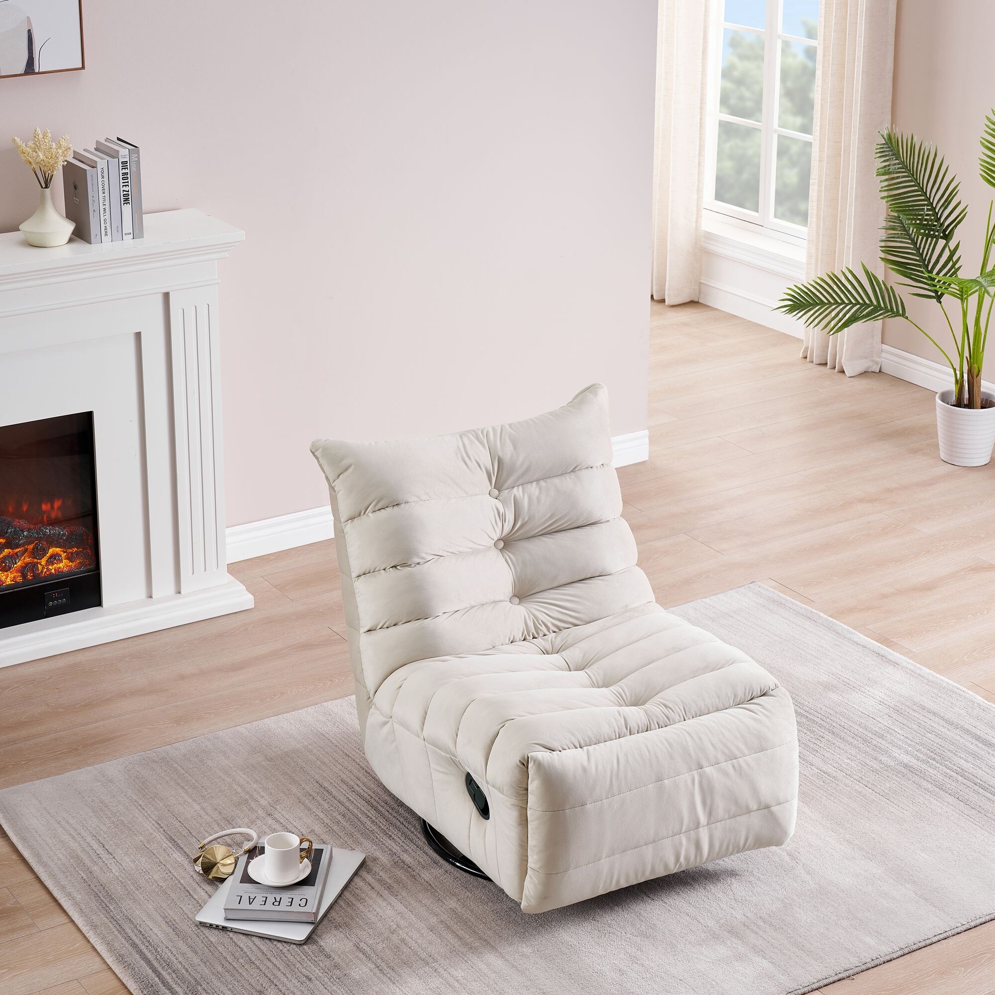 Single Lazy Sofa Chair for Living Room, Rotatable Modern Lounge