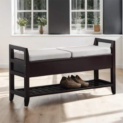 Storage Shoe Bench, Espresso