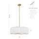 preview thumbnail 10 of 9, GetLedel 24" 5-Light Modern Pleated Drum Chandelier