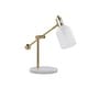 preview thumbnail 3 of 25, Marcel Contemporary Table Lamp with Glass Shade and Marble Base
