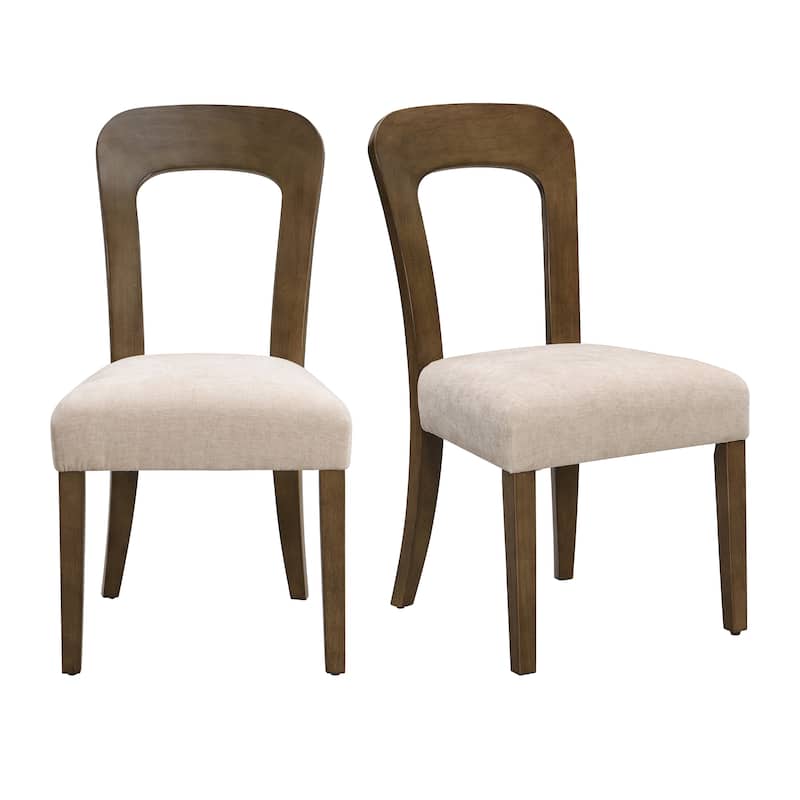 Dining Chairs Set of 2, Upholstered Kitchen Side Chairs, Fabric Seating