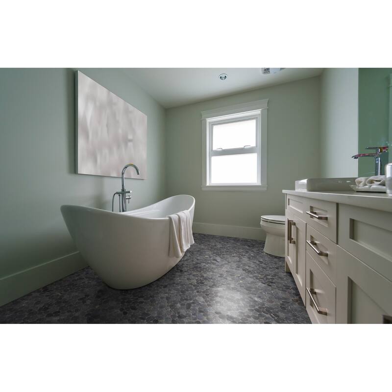 Sliced Pebble 11 in. x 11 in. Mesh-Mounted Mosaic Wall and Floor Tile
