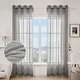 preview thumbnail 7 of 29, Deconovo Bedroom Crepe Solid Sheer Voile Curtain (2 Panels) 52*108 Inches - Dark Grey