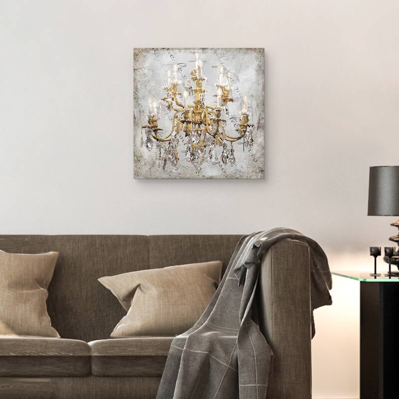Crystal Luxe II Gold by Studio Arts Canvas Art Print