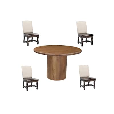 Ava 5-piece Solid Wood Dining Set