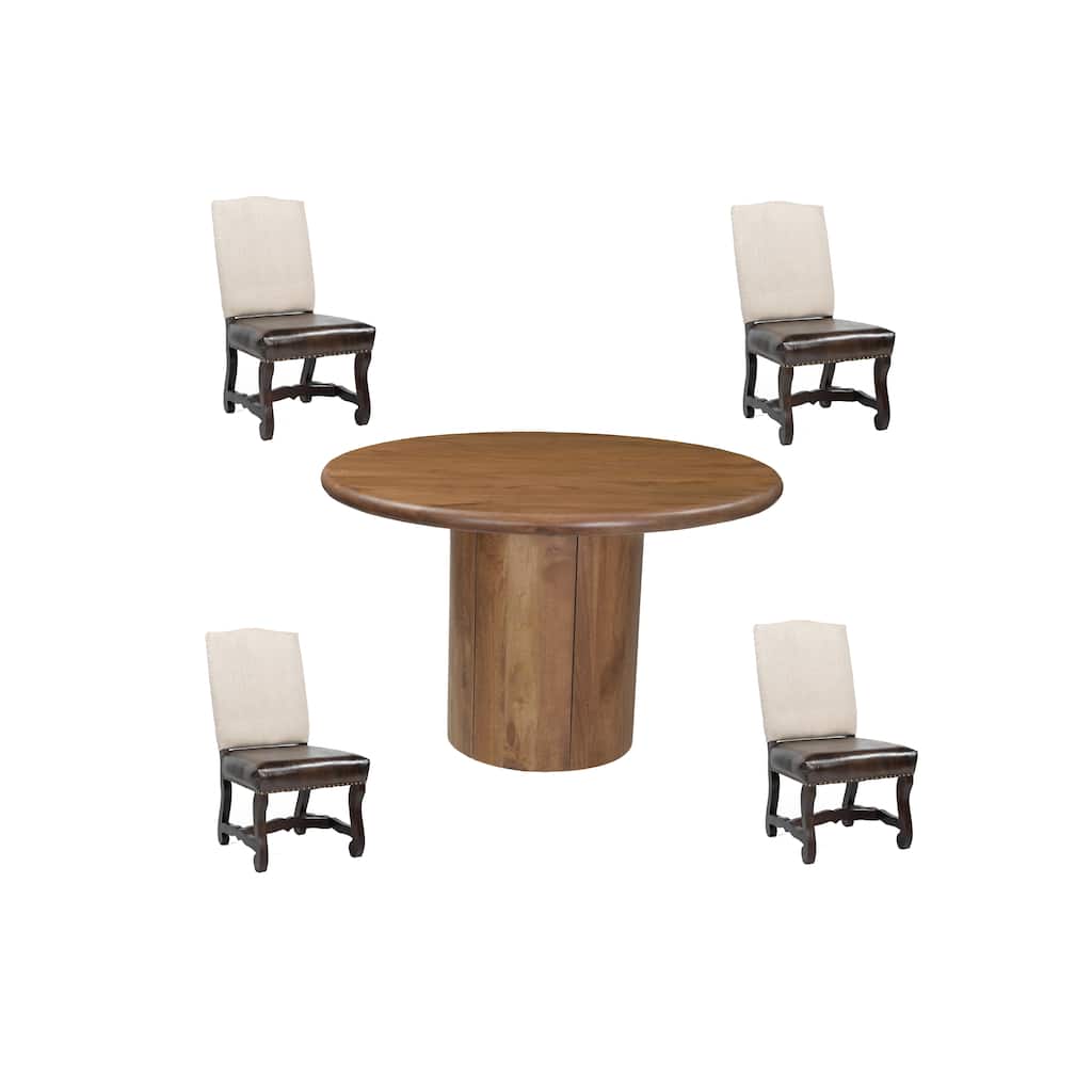 Ava 5-piece Solid Wood Dining Set